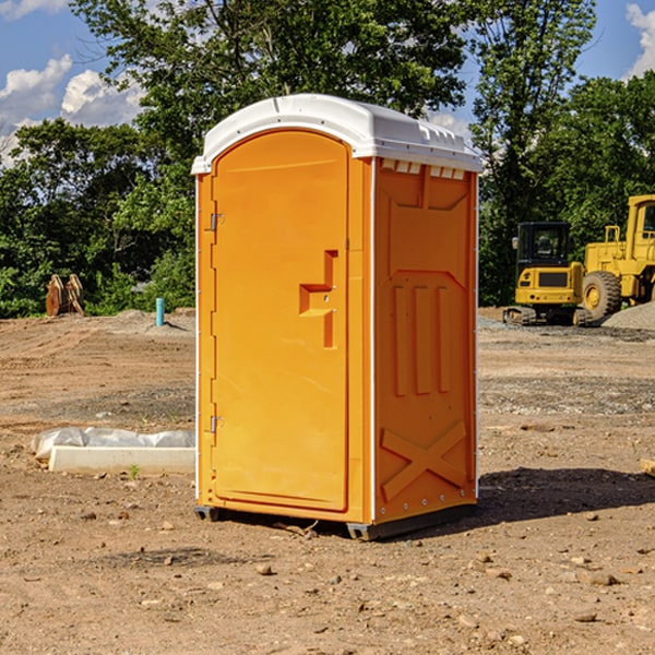 how often are the portable toilets cleaned and serviced during a rental period in Harrisburg Illinois